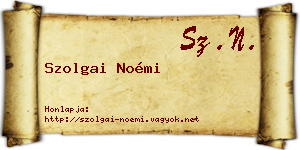 Szolgai Noémi névjegykártya